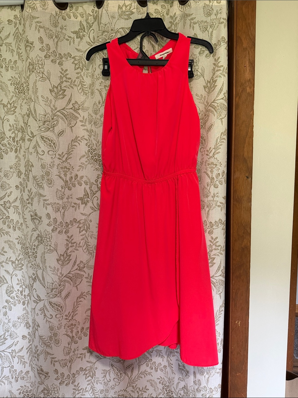 Athleta Coral Red Sleeveless Midi Dress
